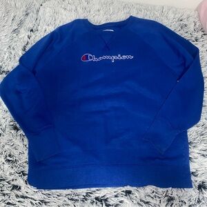 Champion Men's Blue Crewneck Sweater